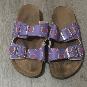 Stylish Purple Buckle Sandals for Women